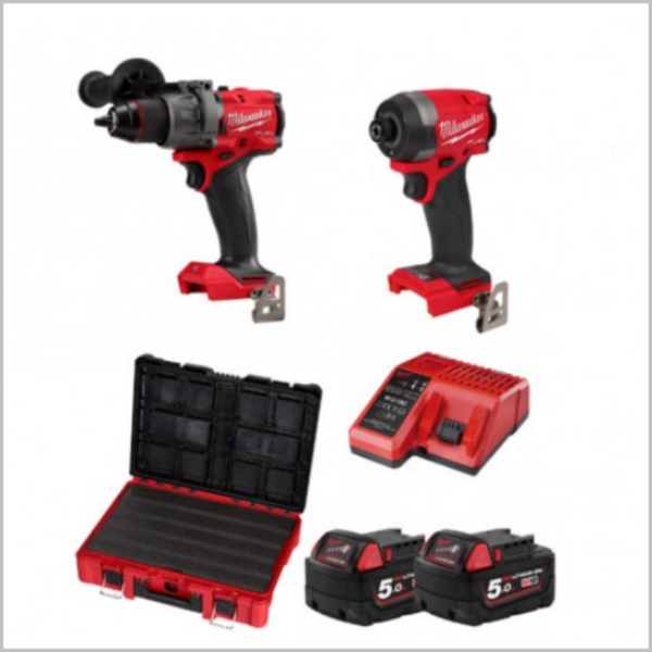 ชุดสว่านกระแทกไร้สาย (แท่นชาร์ทM1218Cแบต5A(2ก้อน) FPP2J3-853P