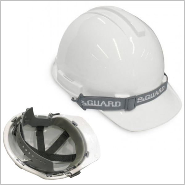 หมวกนิรภัย แบบเลื่อน สีขาว