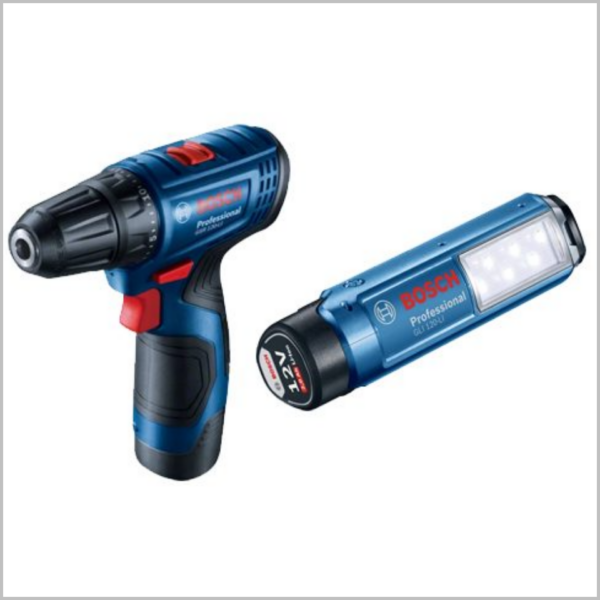 สว่านไขควงไร้สาย12V+ไฟฉาย GSR120-LI+GLI120-LI 2.0 Ah BOSCH