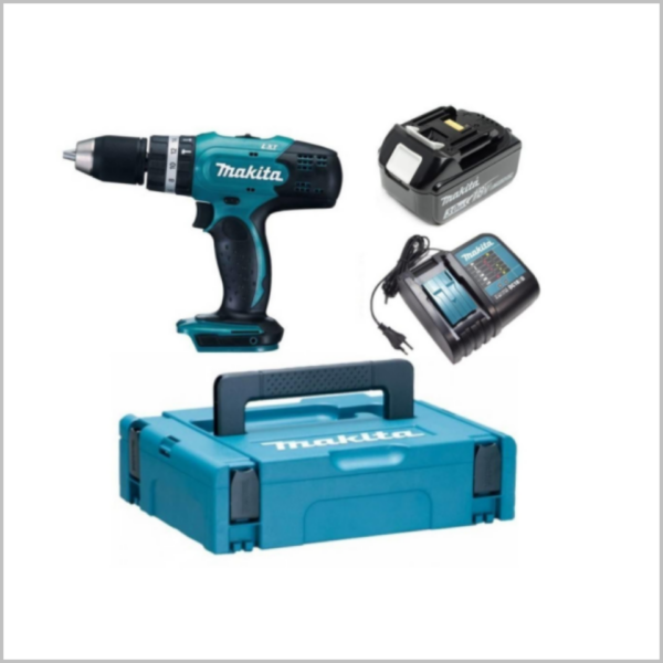 สว่านกระแทกไร้สาย 13มม. 18V (แบต3.0Ah/1+MAKPAC) DHP453SF1J MAKITA